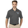 Mens Short Sleeve Textured Mesh Polo - Image 5